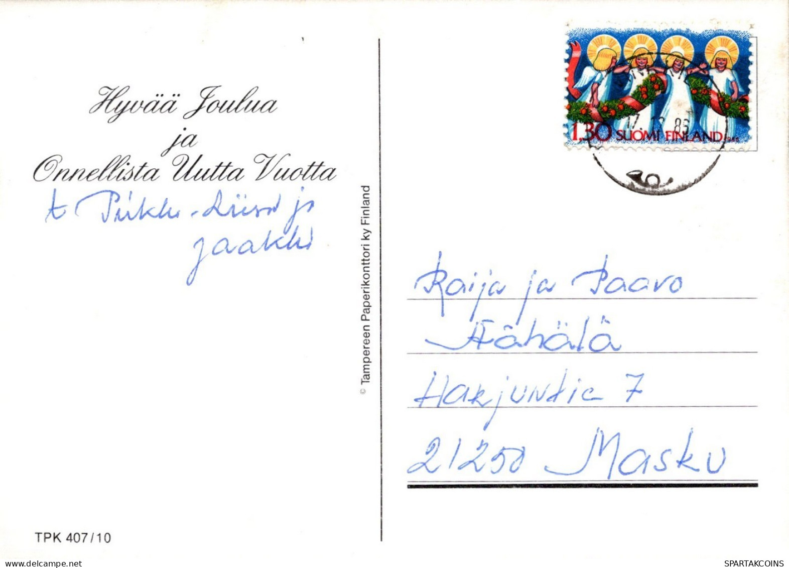 ENGEL WEIHNACHTSFERIEN Feiern & Feste Vintage Ansichtskarte Postkarte CPSM #PAH796.DE - Angeli