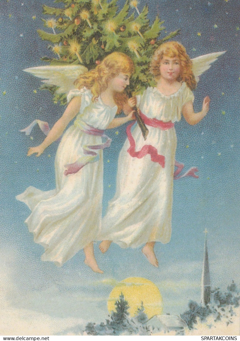 ENGEL WEIHNACHTSFERIEN Feiern & Feste Vintage Ansichtskarte Postkarte CPSM #PAH857.DE - Angeli