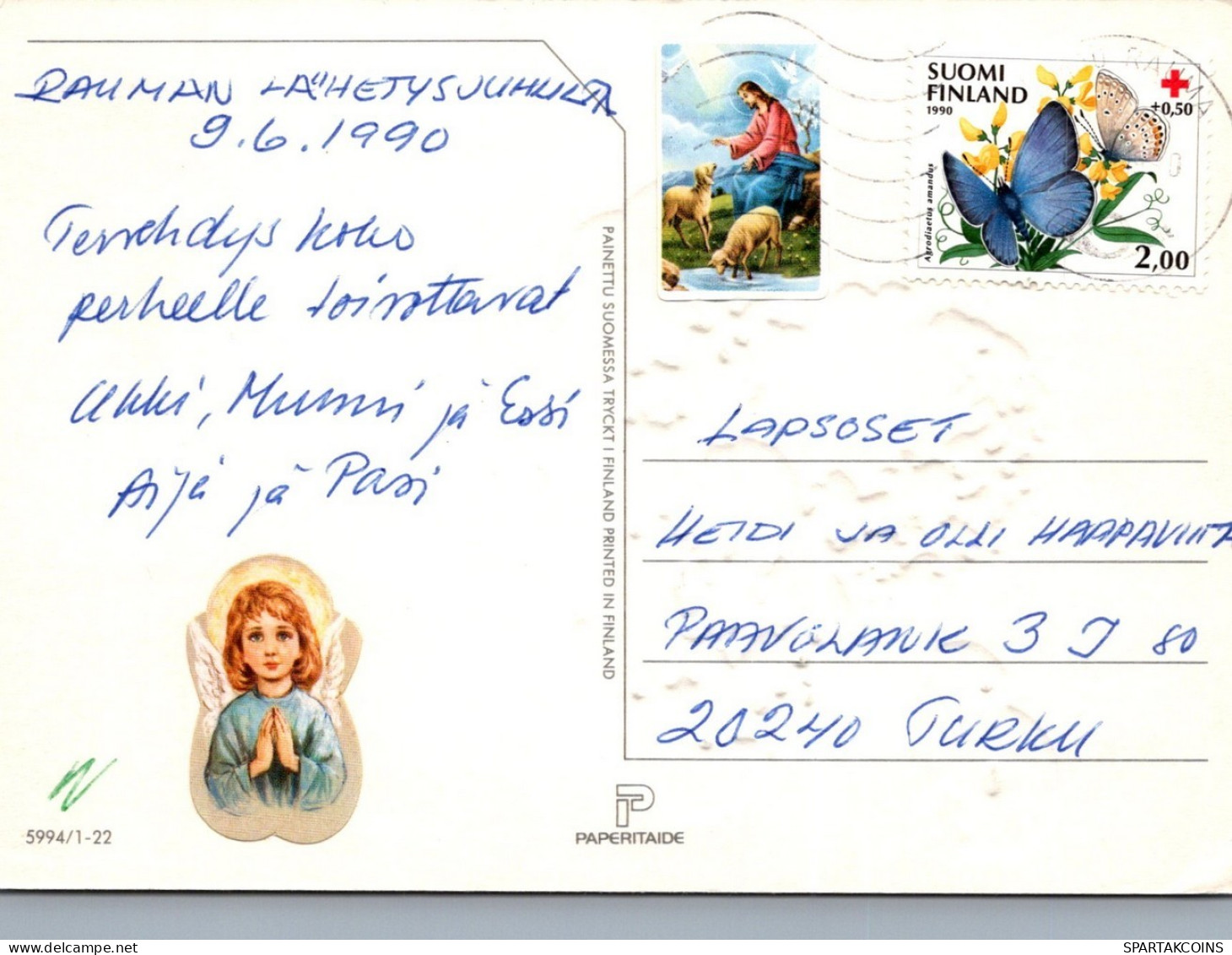 ENGEL WEIHNACHTSFERIEN Feiern & Feste Vintage Ansichtskarte Postkarte CPSM #PAH299.DE - Angeli