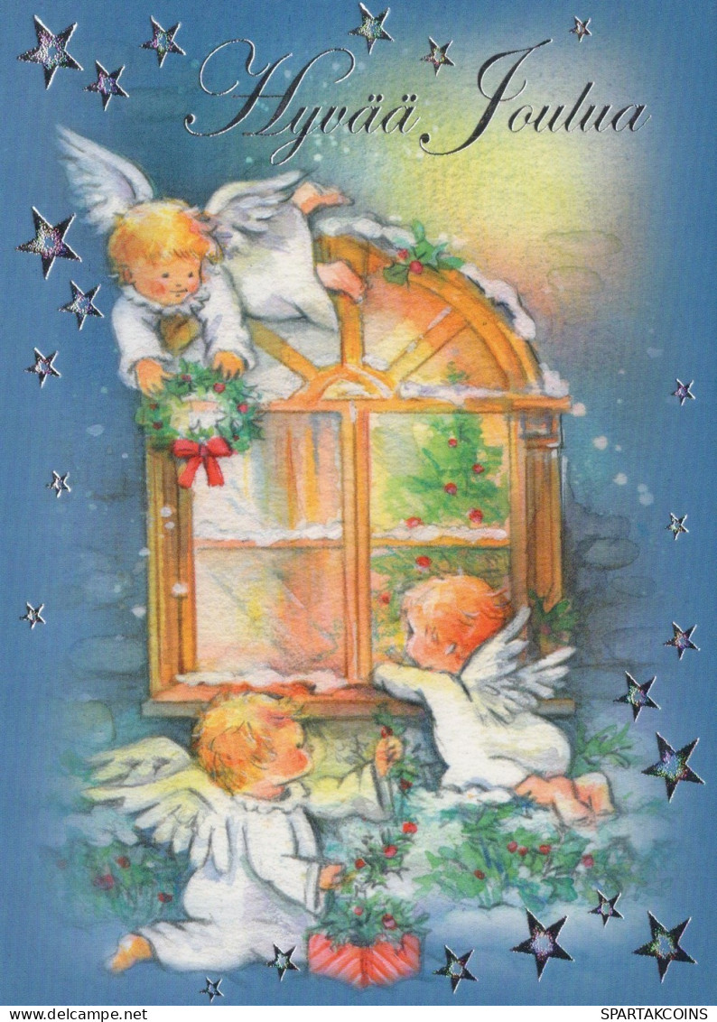 ENGEL WEIHNACHTSFERIEN Feiern & Feste Vintage Ansichtskarte Postkarte CPSM #PAH363.DE - Angeli