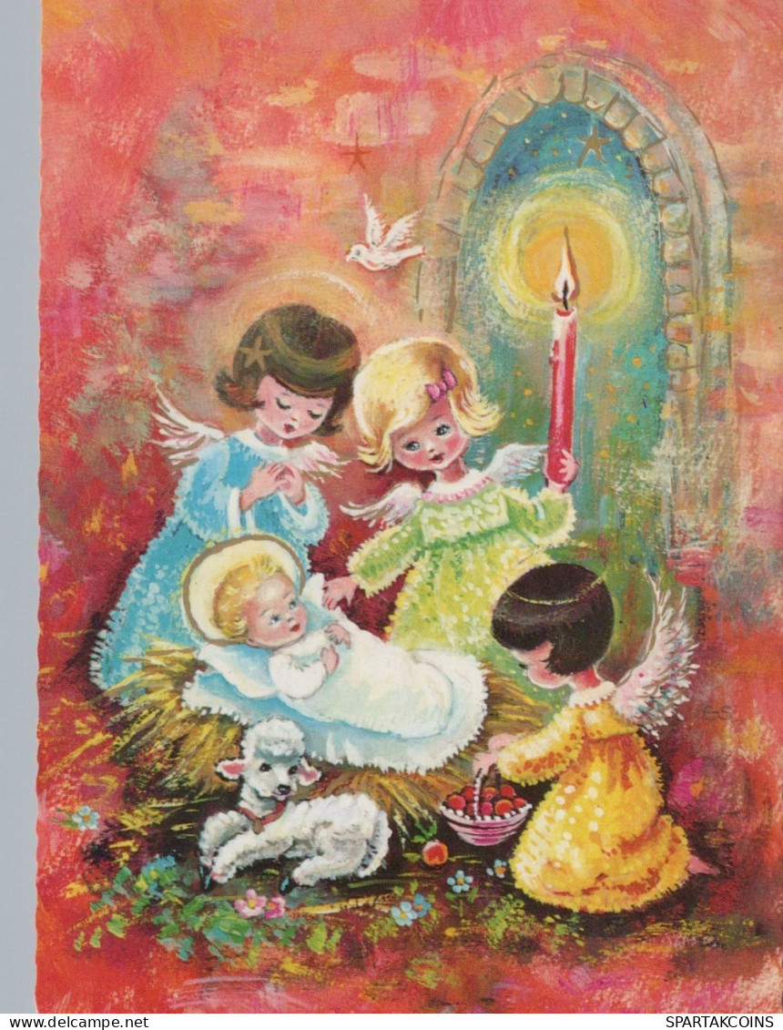 ENGEL WEIHNACHTSFERIEN Feiern & Feste Vintage Ansichtskarte Postkarte CPSM #PAH555.DE - Angeli