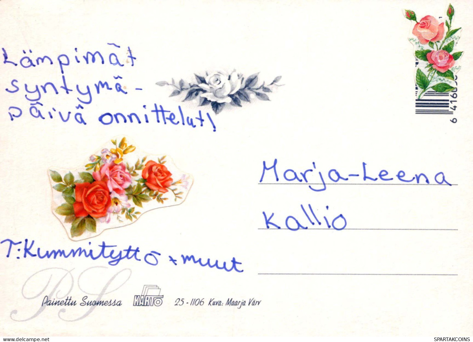 FLEURS Vintage Carte Postale CPSM #PBZ121.FR - Flowers