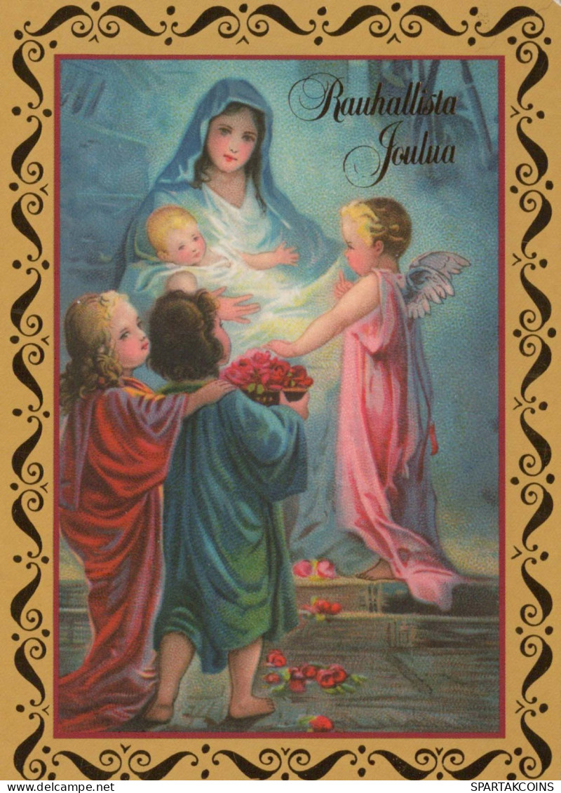 Vierge Marie Madone Bébé JÉSUS Noël Religion Vintage Carte Postale CPSM #PBP652.FR - Vierge Marie & Madones