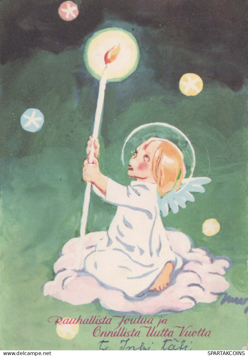 ANGE Noël Vintage Carte Postale CPSM #PBP586.FR - Angeles
