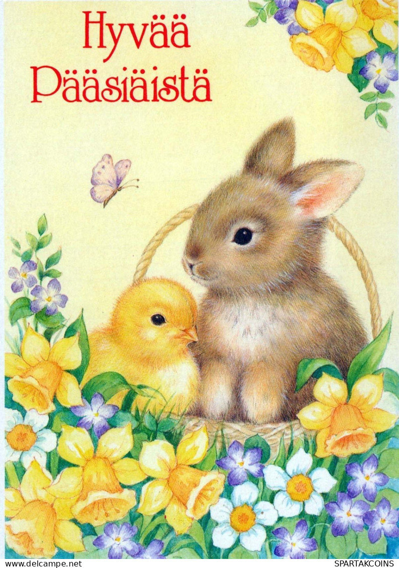 PÂQUES LAPIN Vintage Carte Postale CPSM #PBO457.FR - Easter