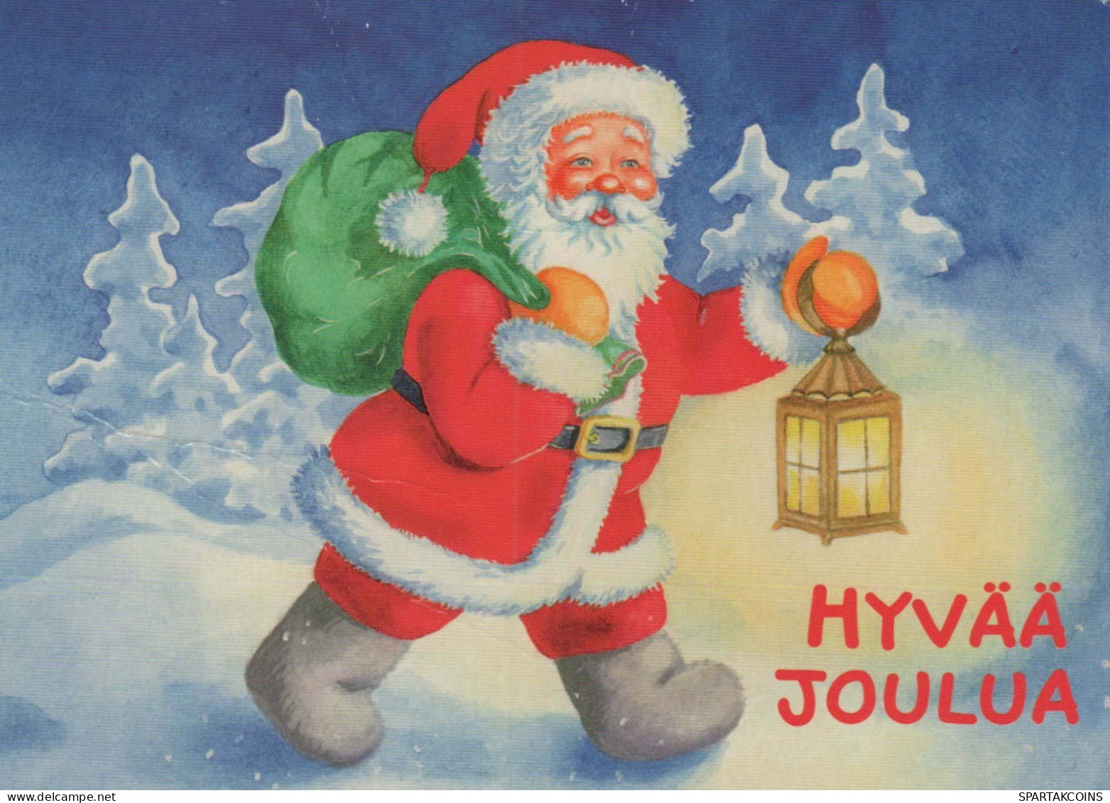 PÈRE NOËL Bonne Année Noël Vintage Carte Postale CPSM #PBL343.FR - Santa Claus