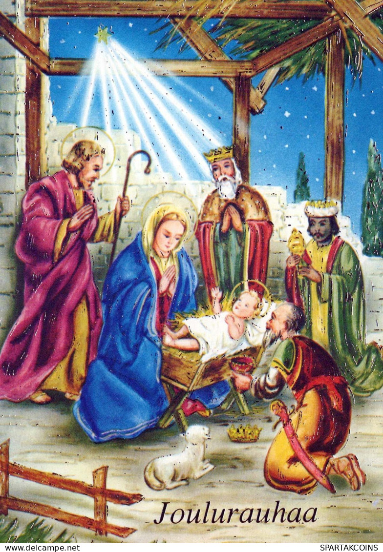 Vierge Marie Madone Bébé JÉSUS Noël Religion Vintage Carte Postale CPSM #PBB876.FR - Virgen Maria Y Las Madonnas