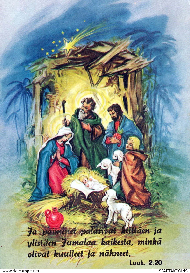 Vierge Marie Madone Bébé JÉSUS Noël Religion Vintage Carte Postale CPSM #PBB813.FR - Virgen Maria Y Las Madonnas