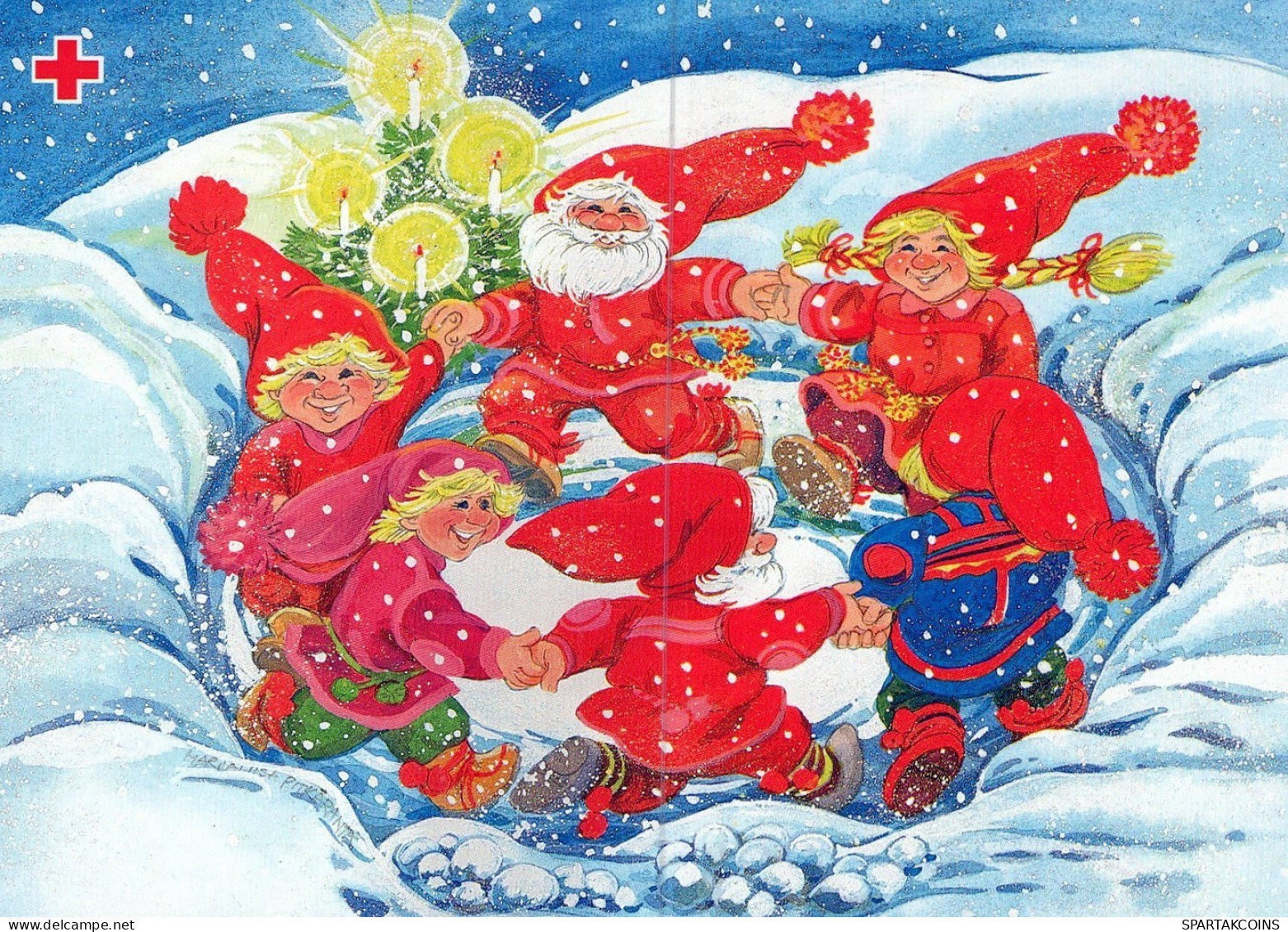 BABBO NATALE Natale Vintage Cartolina CPSM #PAK964.IT - Santa Claus