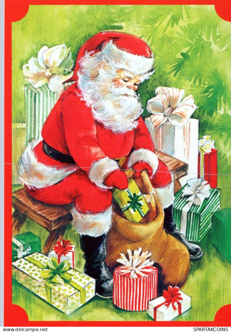 BABBO NATALE Natale Vintage Cartolina CPSM #PAK623.IT - Santa Claus