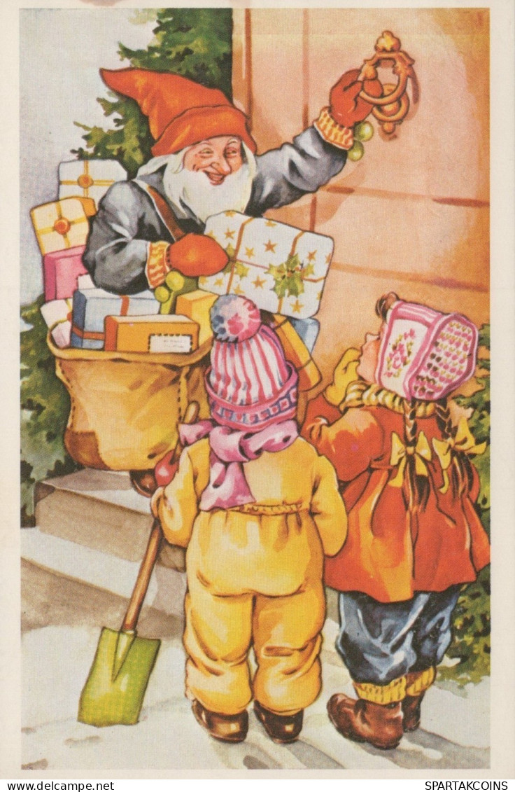 BABBO NATALE BAMBINO Natale Vintage Cartolina CPSM #PAK354.IT - Santa Claus