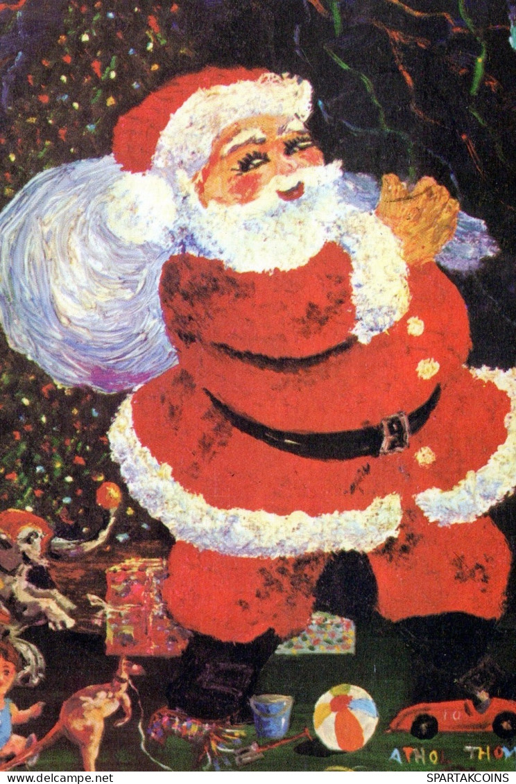 BABBO NATALE Natale Vintage Cartolina CPSM #PAJ710.IT - Santa Claus