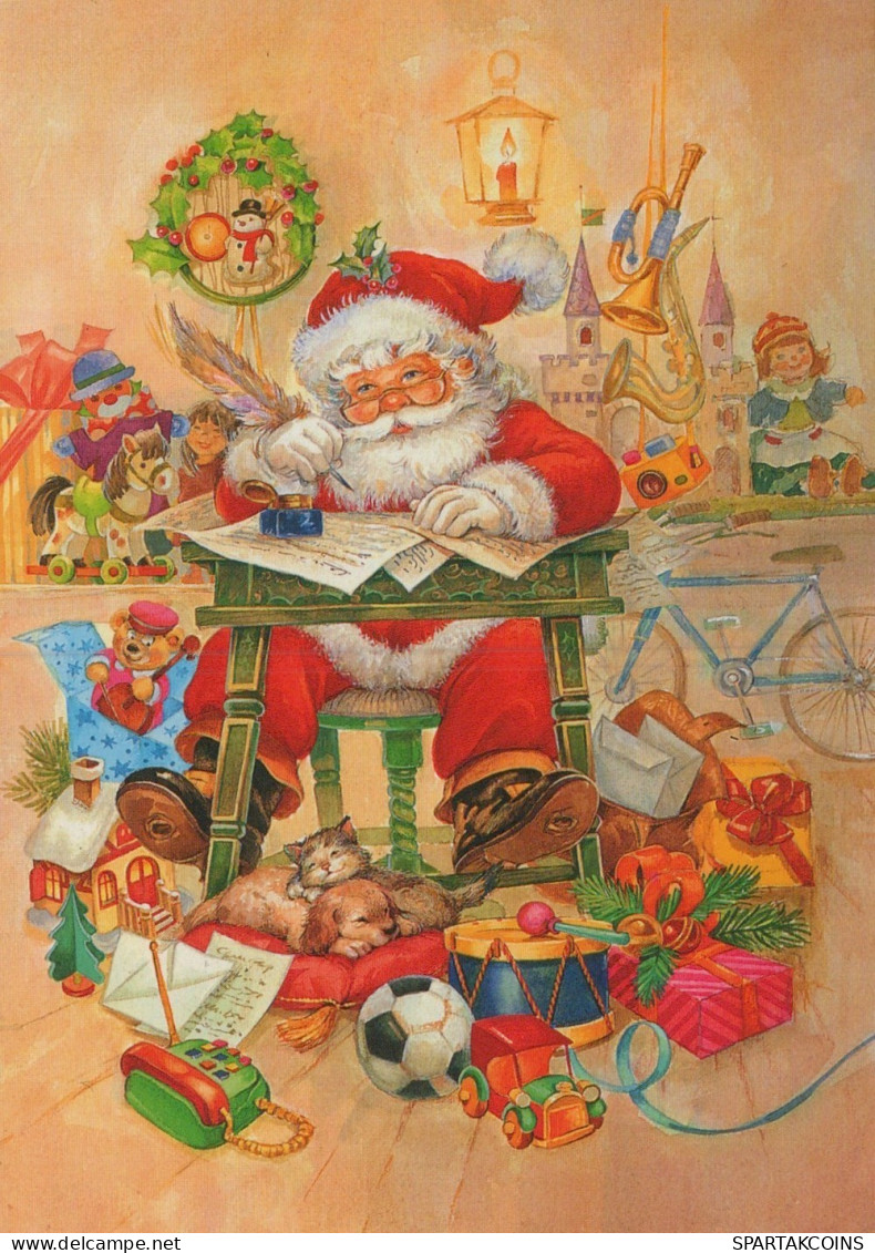 BABBO NATALE Natale Vintage Cartolina CPSM #PAK686.IT - Santa Claus