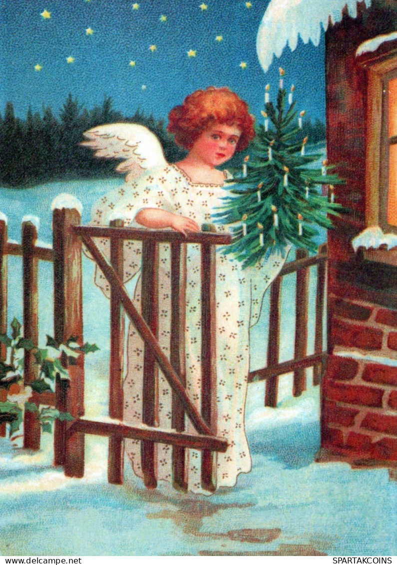 ANGELO Buon Anno Natale Vintage Cartolina CPSM #PAJ313.IT - Engel