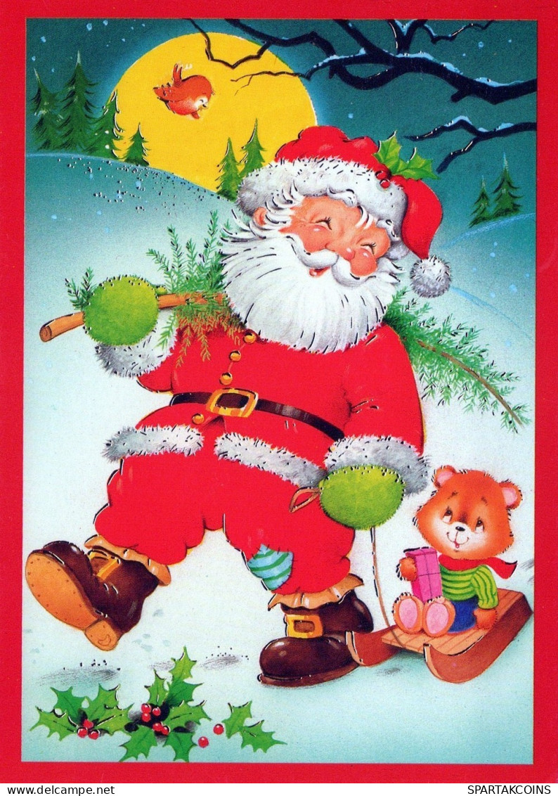 BABBO NATALE Natale Vintage Cartolina CPSM #PAJ506.IT - Santa Claus