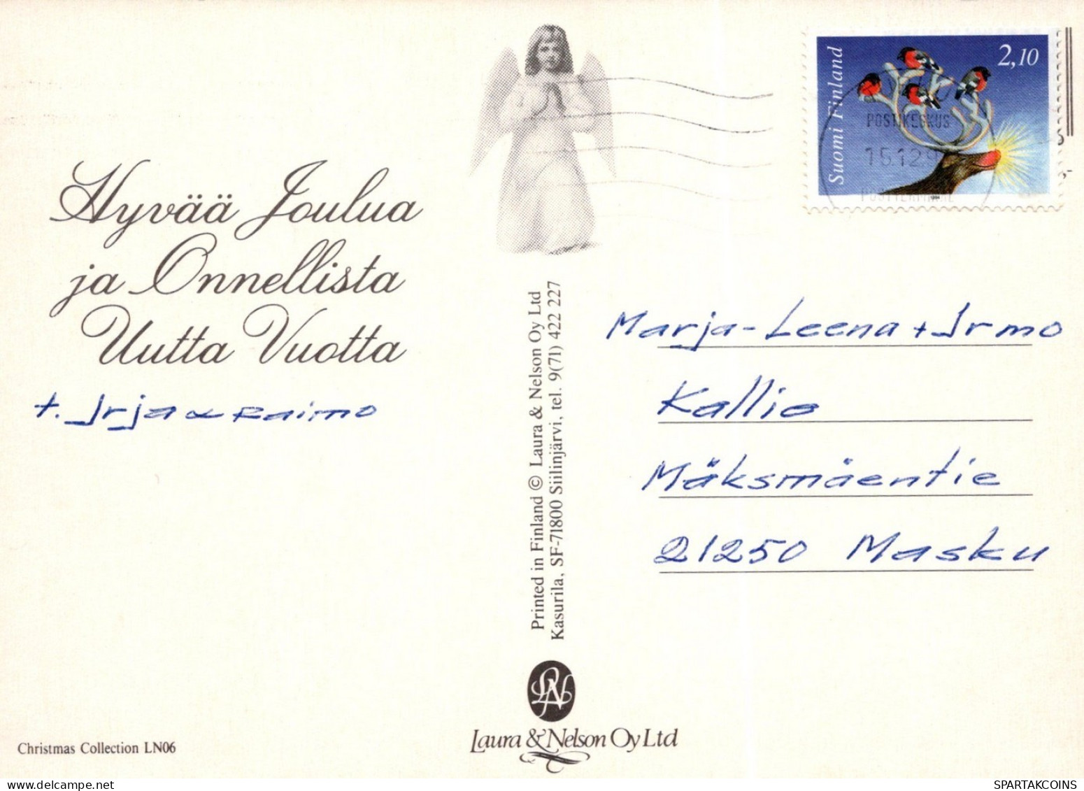 ANGELO Buon Anno Natale Vintage Cartolina CPSM #PAH797.IT - Angeles