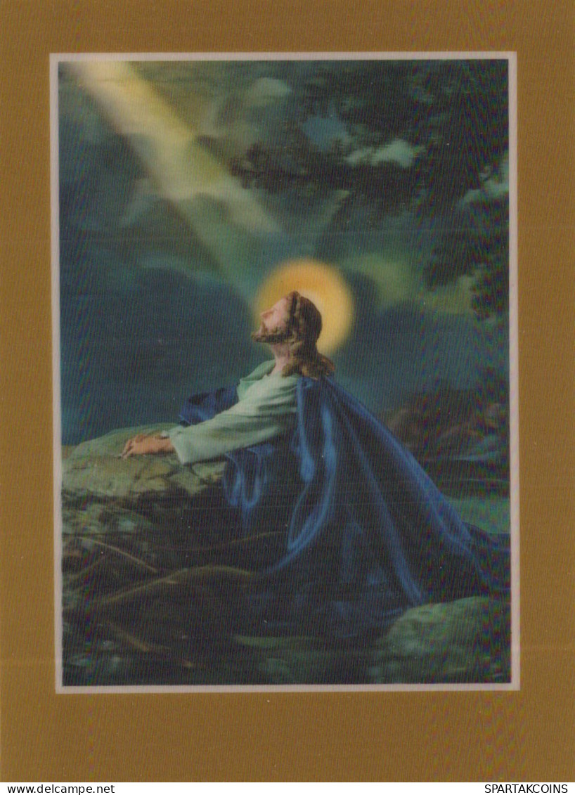 JESUS CHRISTUS Christentum Religion LENTICULAR 3D Vintage Ansichtskarte Postkarte CPSM #PAZ002.DE - Gesù