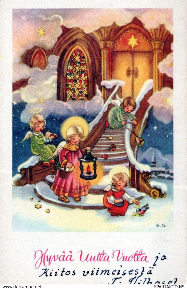 ENGEL Weihnachten Vintage Ansichtskarte Postkarte CPSMPF #PKD765.DE - Angels