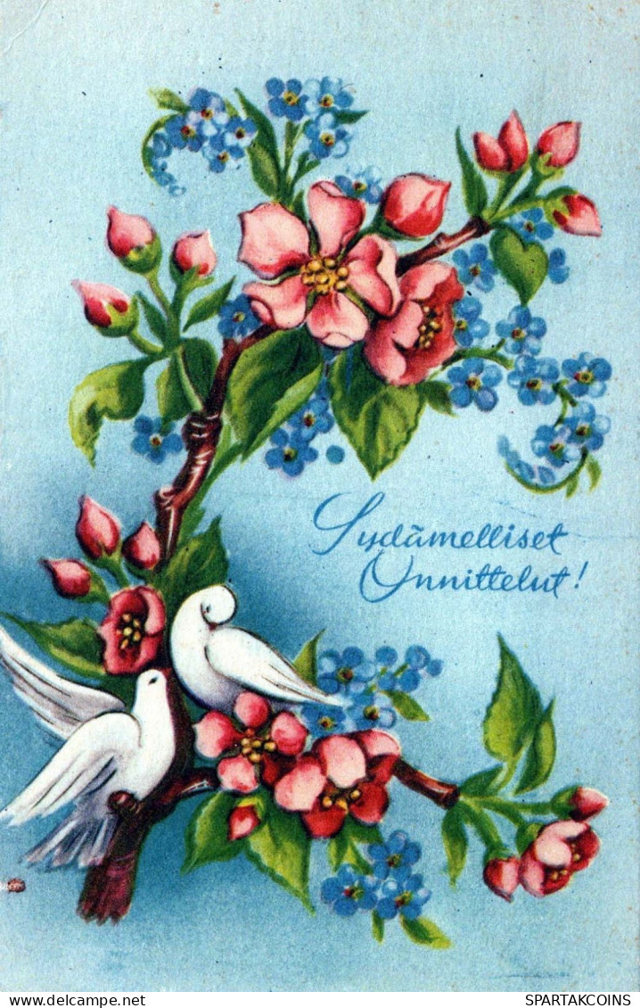 FLOWERS Vintage Ansichtskarte Postkarte CPA #PKE658.DE - Flowers