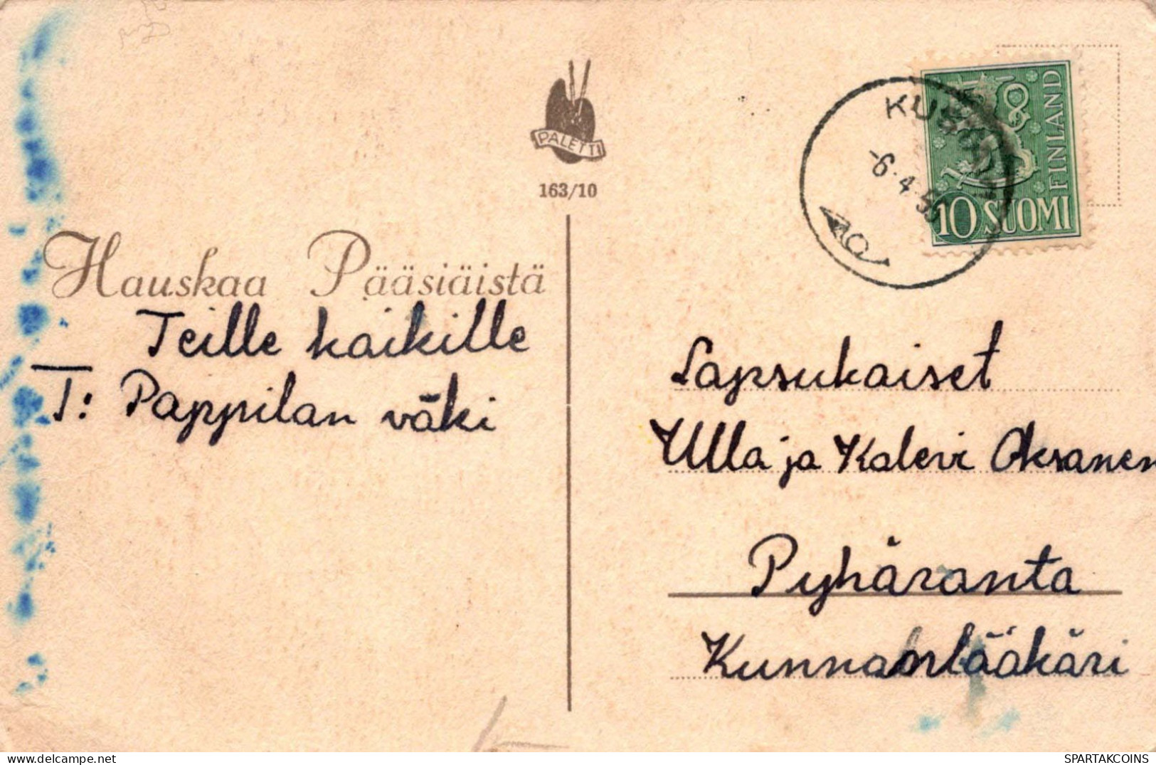 OSTERN KINDER EI Vintage Ansichtskarte Postkarte CPA #PKE346.DE - Pâques