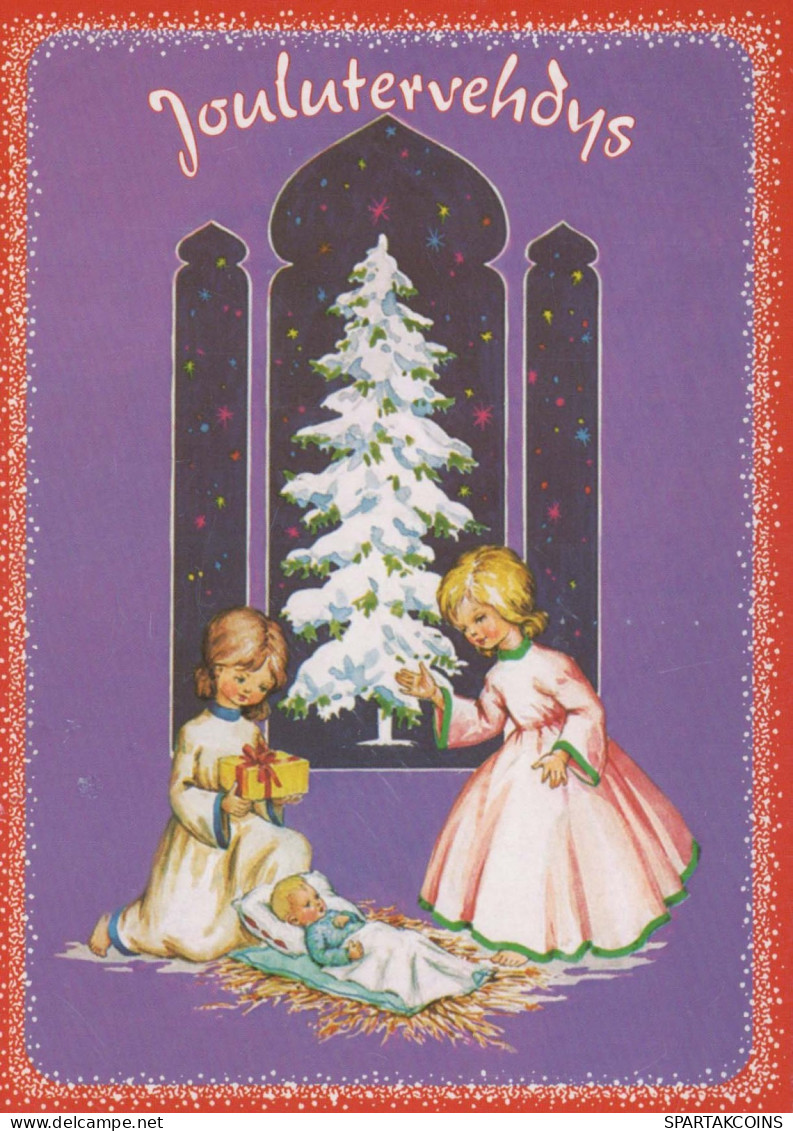 JESUS CHRISTUS Jesuskind Weihnachten Religion Vintage Ansichtskarte Postkarte CPSM #PBP718.DE - Jezus