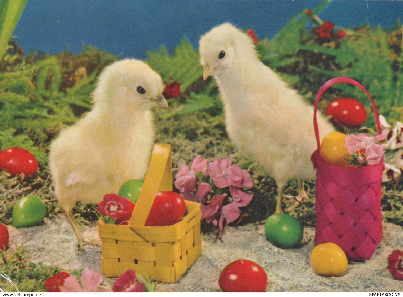 OSTERN HUHN EI Vintage Ansichtskarte Postkarte CPSM #PBO898.DE - Pâques