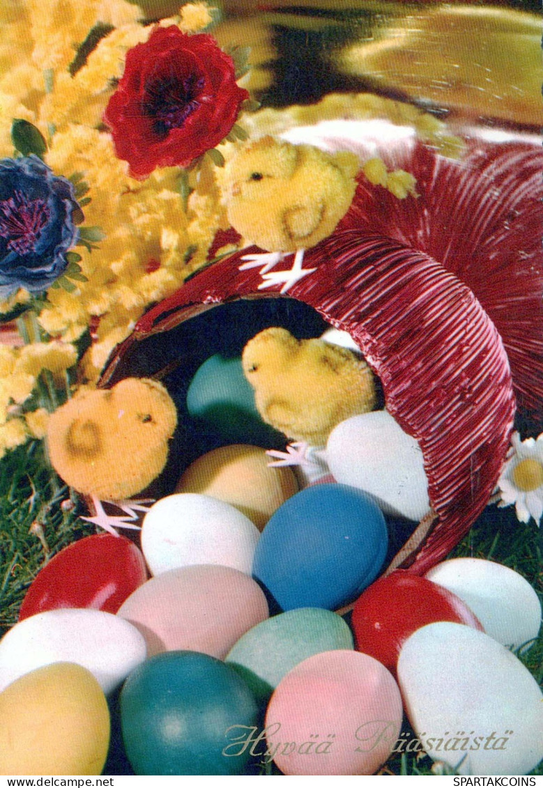 OSTERN HUHN EI Vintage Ansichtskarte Postkarte CPSM #PBO586.DE - Ostern