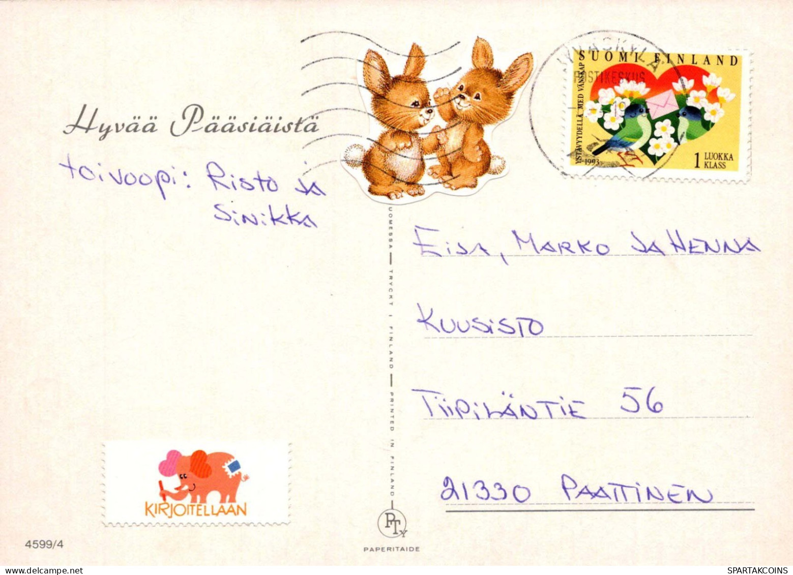 OSTERN KINDER Vintage Ansichtskarte Postkarte CPSM #PBO265.DE - Easter