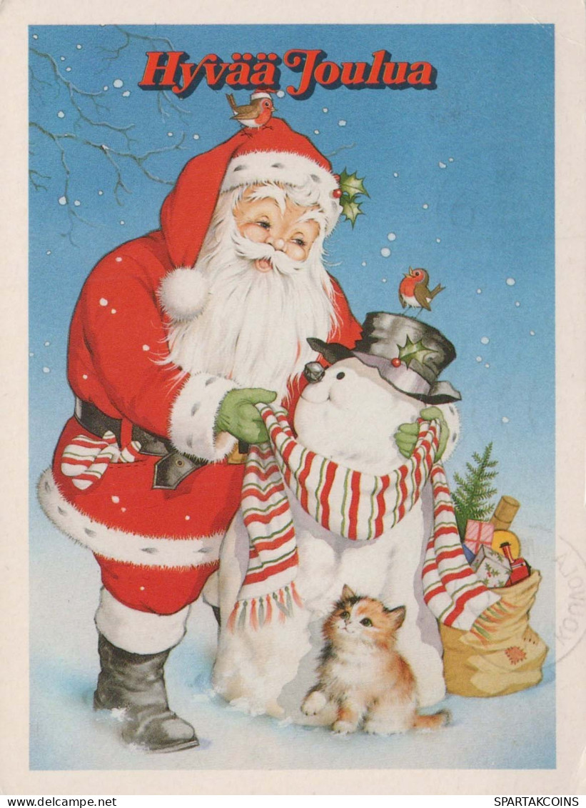 WEIHNACHTSMANN SANTA CLAUS Neujahr Weihnachten Vintage Ansichtskarte Postkarte CPSM #PBO076.DE - Santa Claus