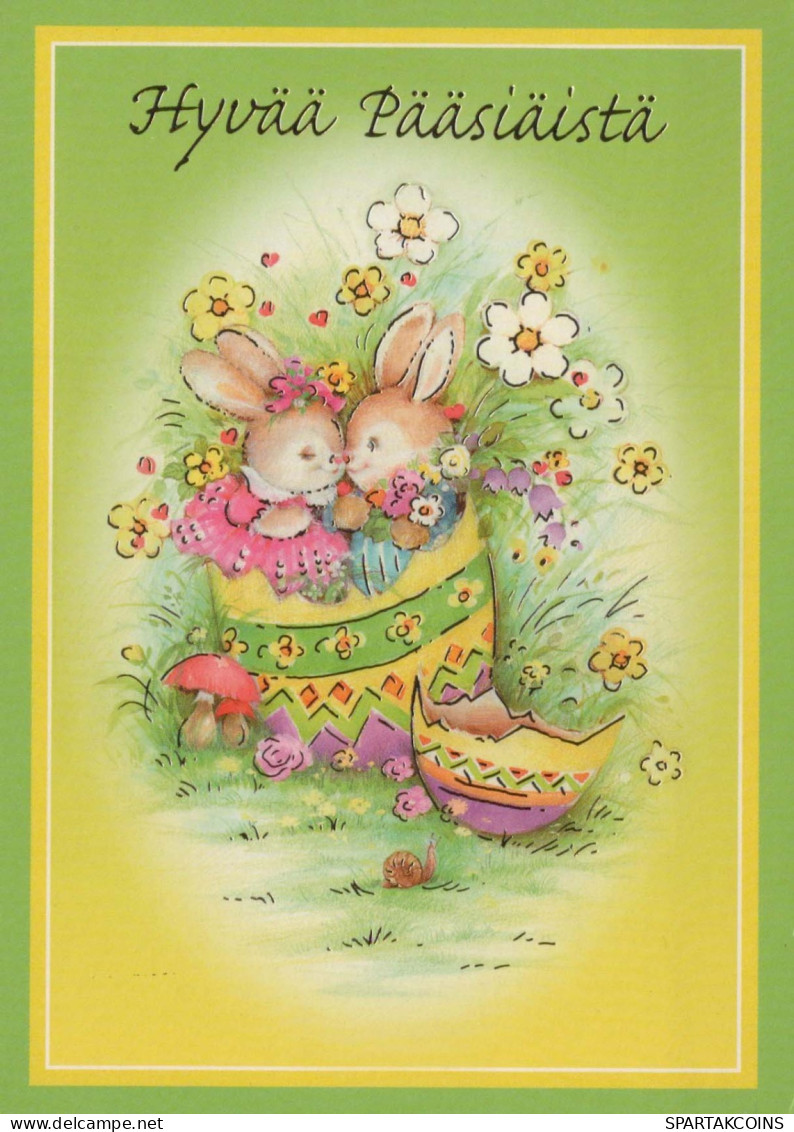 OSTERN KANINCHEN Vintage Ansichtskarte Postkarte CPSM #PBO523.DE - Pâques