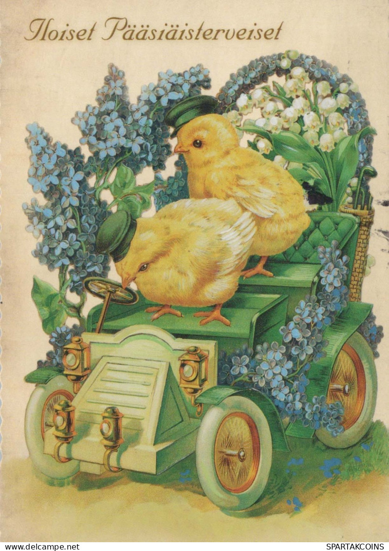 OSTERN HUHN EI Vintage Ansichtskarte Postkarte CPSM #PBO648.DE - Pâques