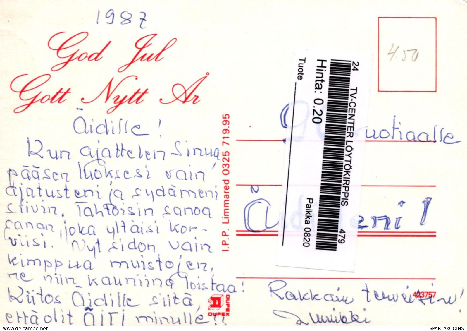 Neujahr Weihnachten Vintage Ansichtskarte Postkarte CPSM #PBN524.DE - Nouvel An