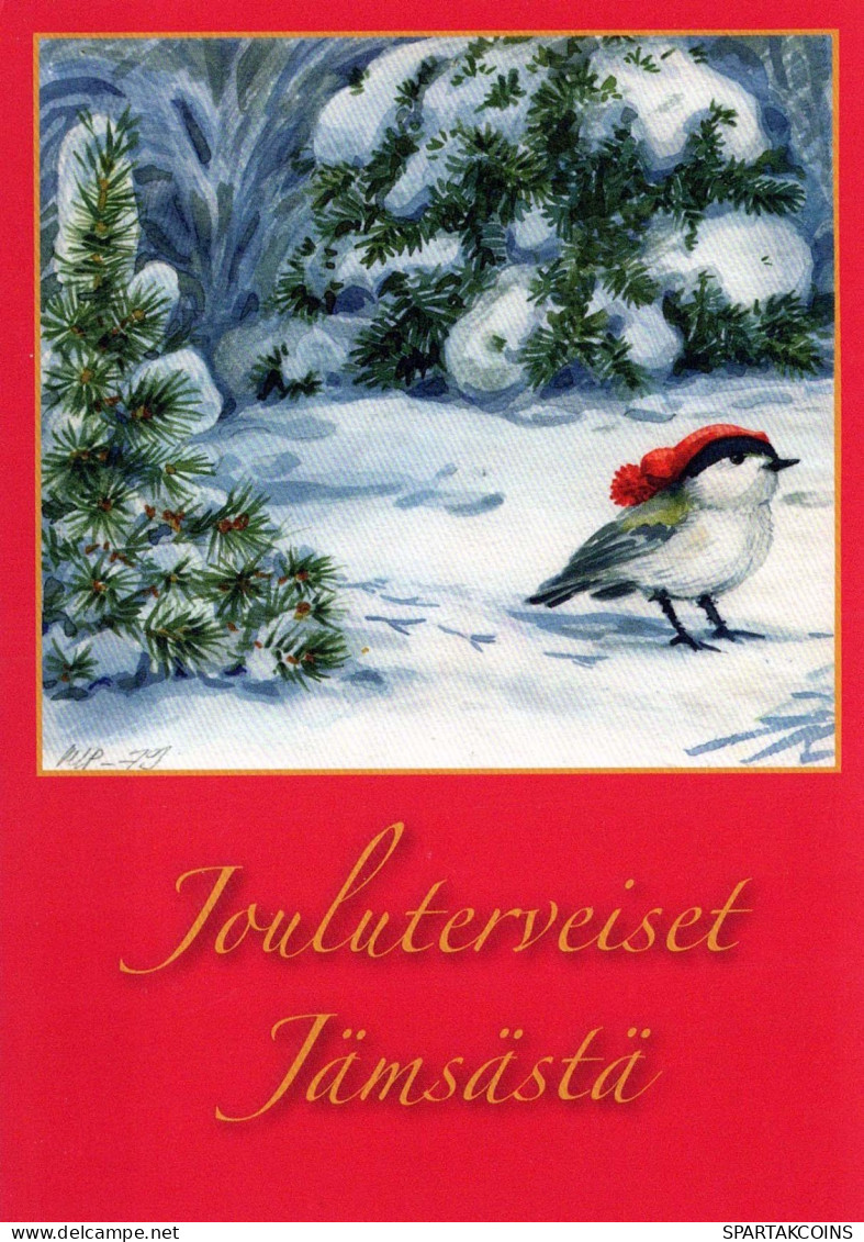 Neujahr Weihnachten VOGEL Vintage Ansichtskarte Postkarte CPSM #PBM766.DE - Nouvel An