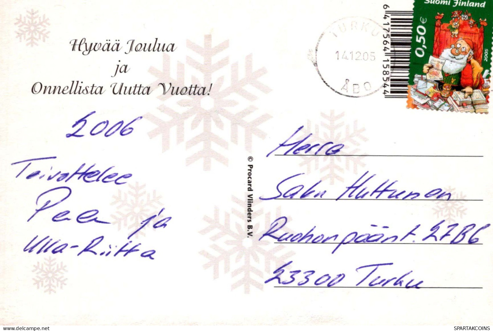 Neujahr Weihnachten SCHNEEMANN Vintage Ansichtskarte Postkarte CPSM #PBM515.DE - Nouvel An