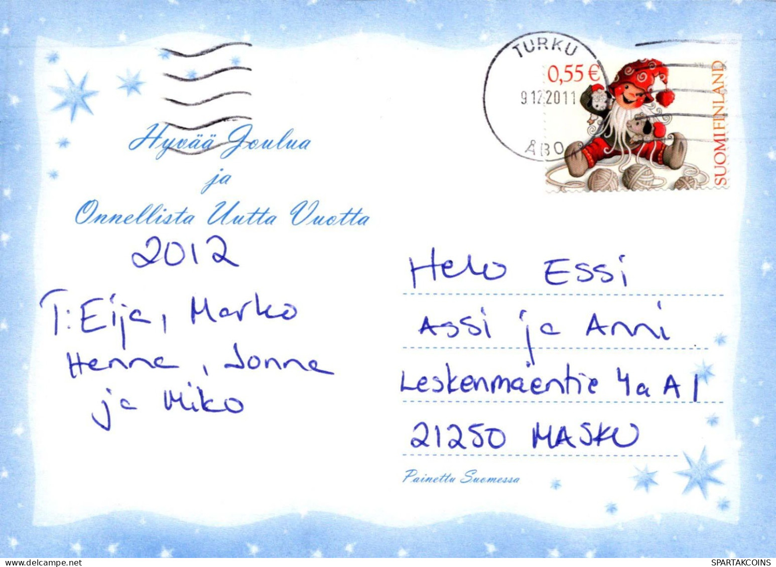 WEIHNACHTSMANN SANTA CLAUS Neujahr Weihnachten Vintage Ansichtskarte Postkarte CPSM #PBL539.DE - Santa Claus