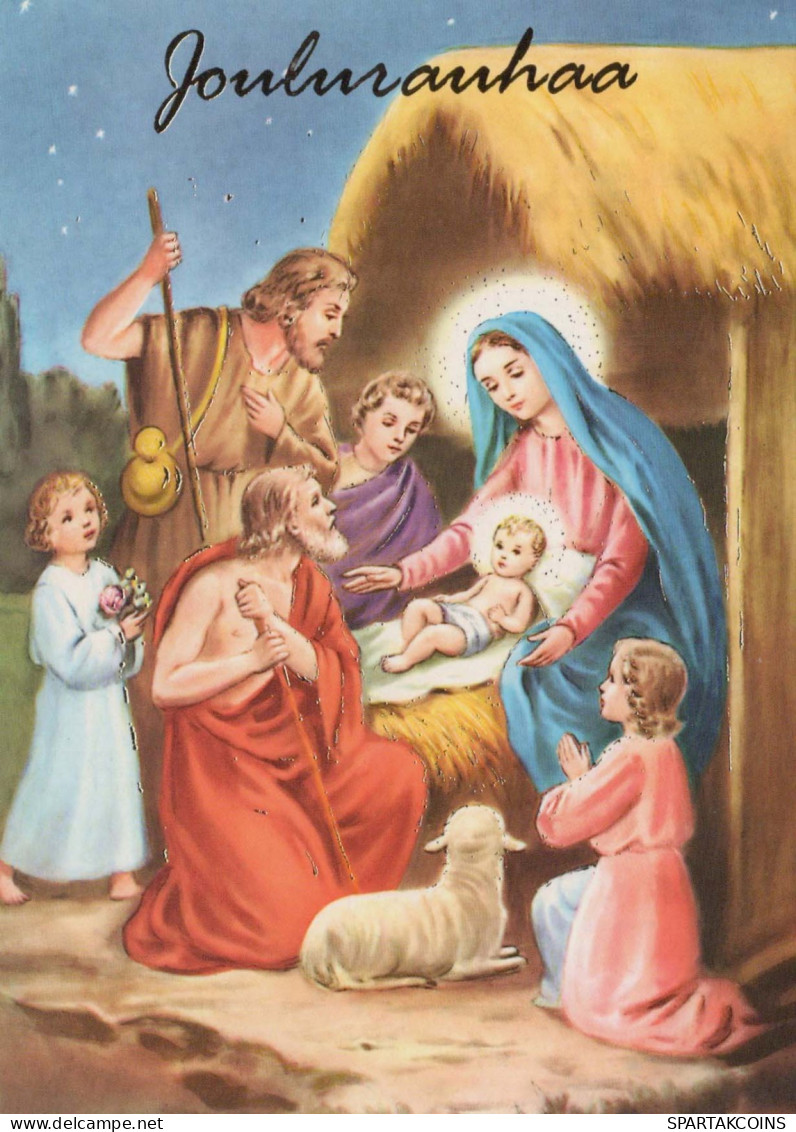 Jungfrau Maria Madonna Jesuskind Weihnachten Religion Vintage Ansichtskarte Postkarte CPSM #PBB814.DE - Virgen Mary & Madonnas