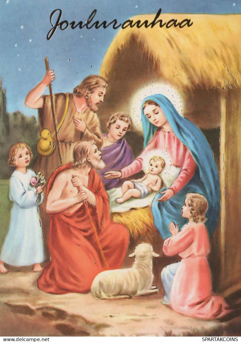 Jungfrau Maria Madonna Jesuskind Weihnachten Religion Vintage Ansichtskarte Postkarte CPSM #PBB814.DE - Vierge Marie & Madones