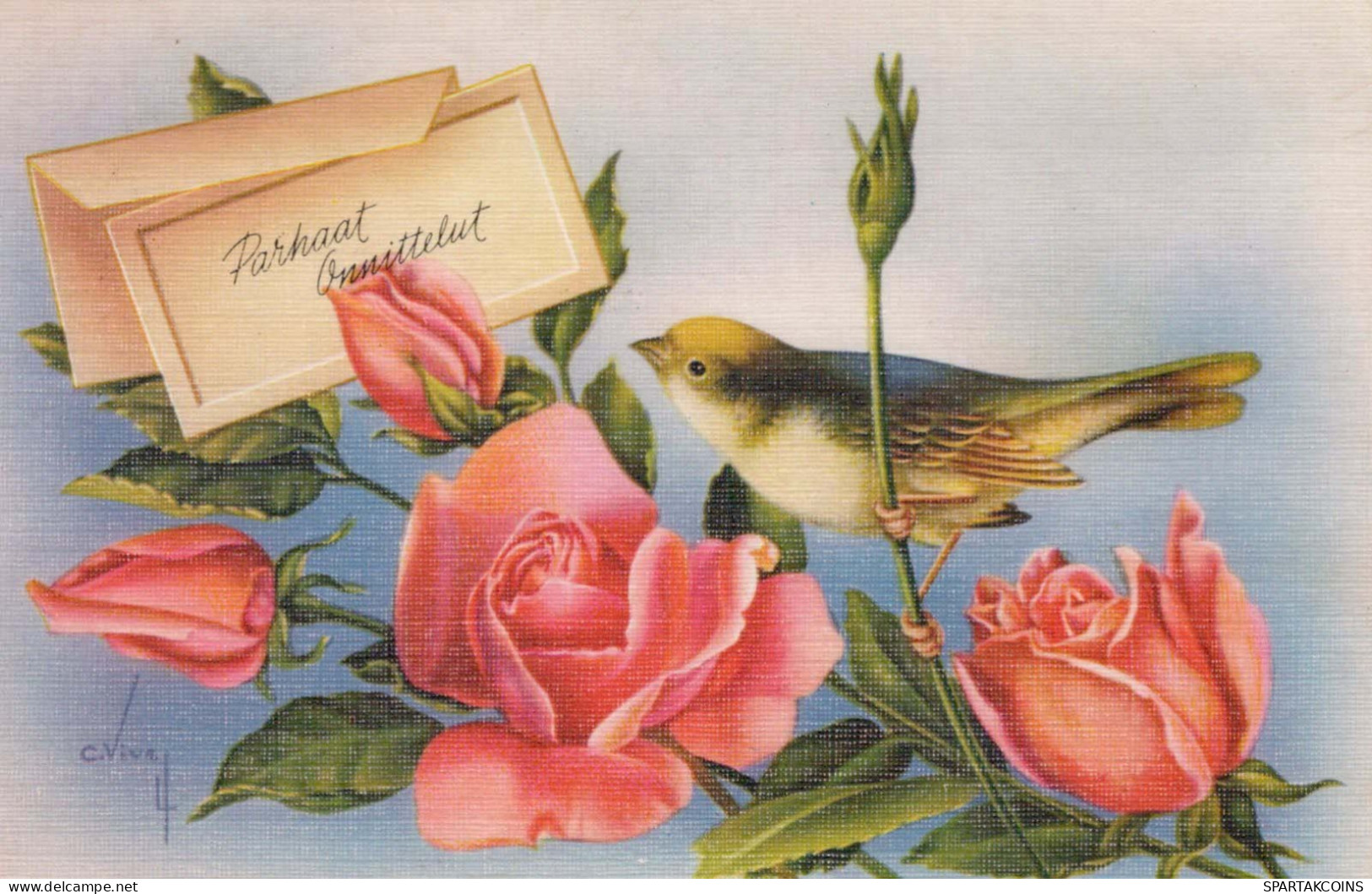 FIORI Vintage Cartolina CPSMPF #PKG081.IT - Blumen