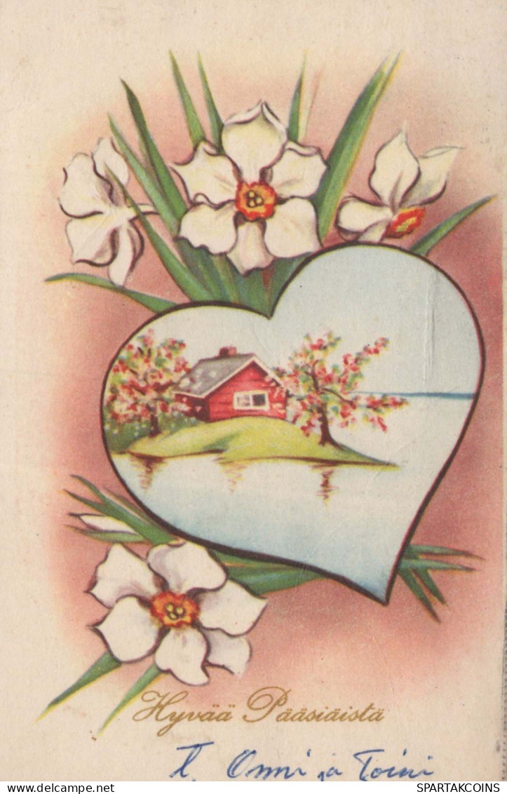 PASQUA FIORI Vintage Cartolina CPA #PKE158.IT - Easter