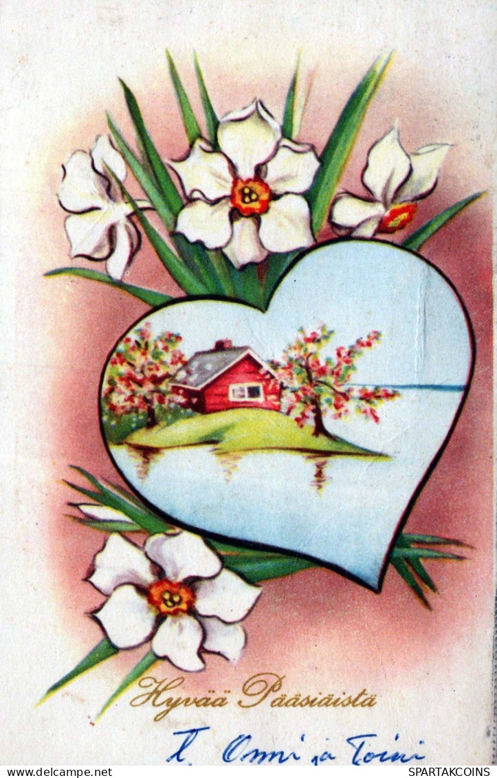 PASQUA FIORI Vintage Cartolina CPA #PKE158.IT - Easter
