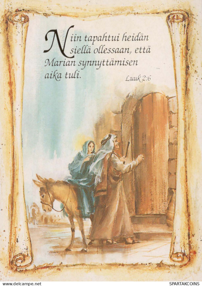 Vergine Maria Madonna Gesù Bambino Natale Religione Vintage Cartolina CPSM #PBP975.IT - Virgen Mary & Madonnas