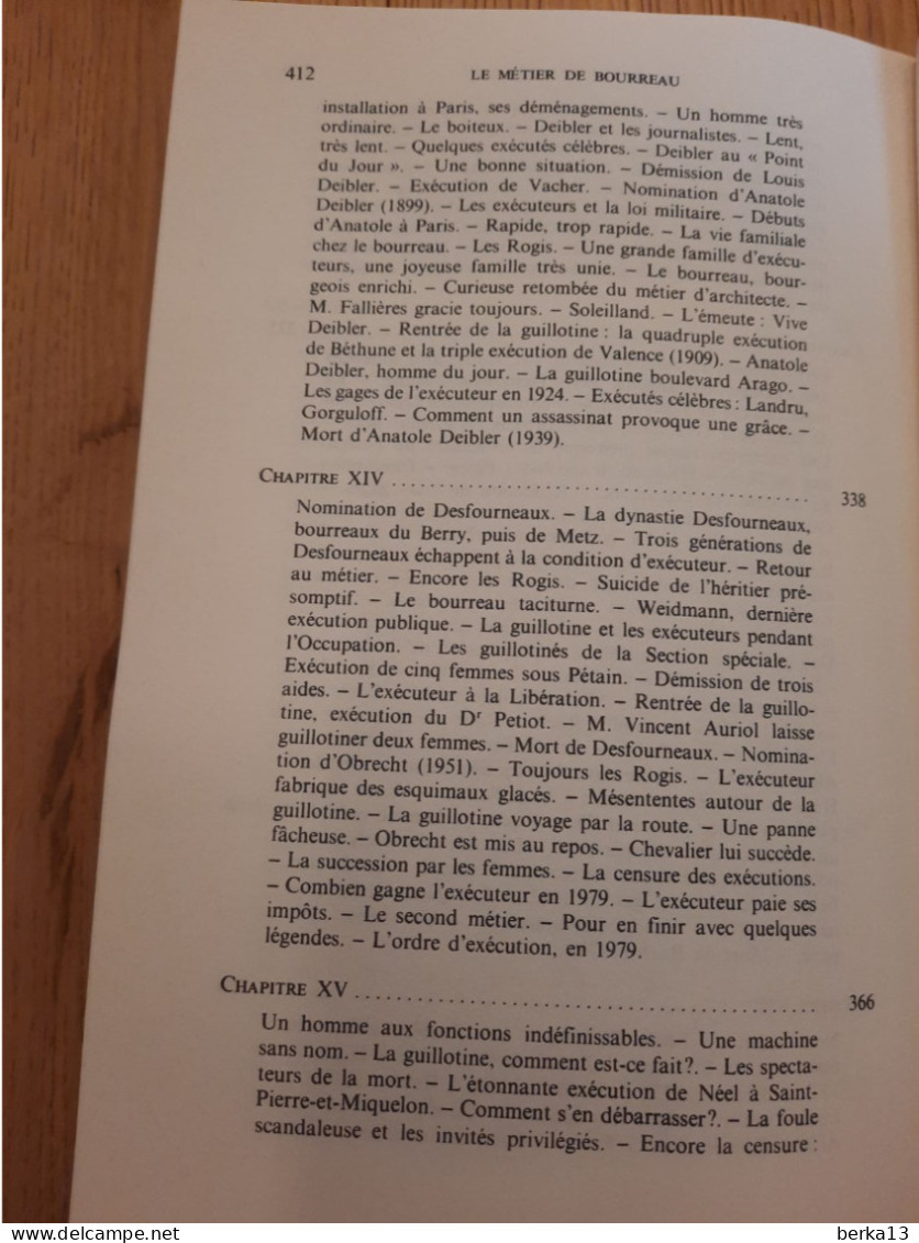 Le métier de bourreau du Moyen-Age à aujourd'hui DELARUE 1979