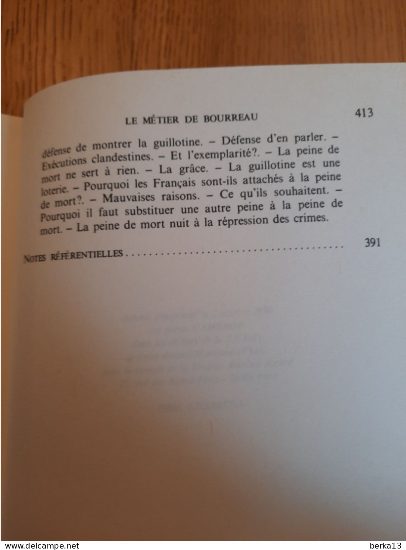 Le métier de bourreau du Moyen-Age à aujourd'hui DELARUE 1979