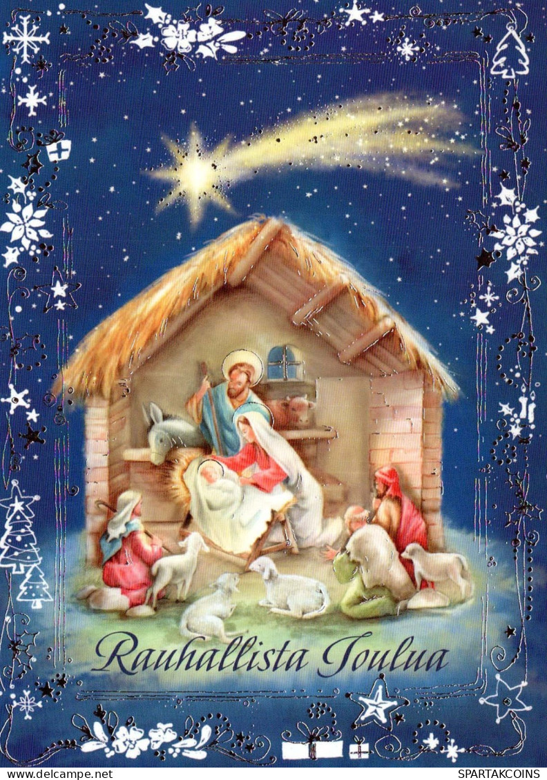 Vergine Maria Madonna Gesù Bambino Natale Religione Vintage Cartolina CPSM #PBP719.IT - Virgen Maria Y Las Madonnas