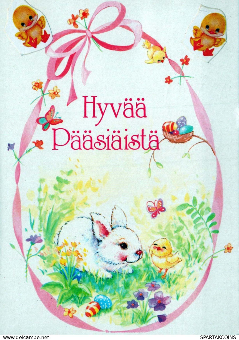 PASQUA CONIGLIO Vintage Cartolina CPSM #PBO459.IT - Easter