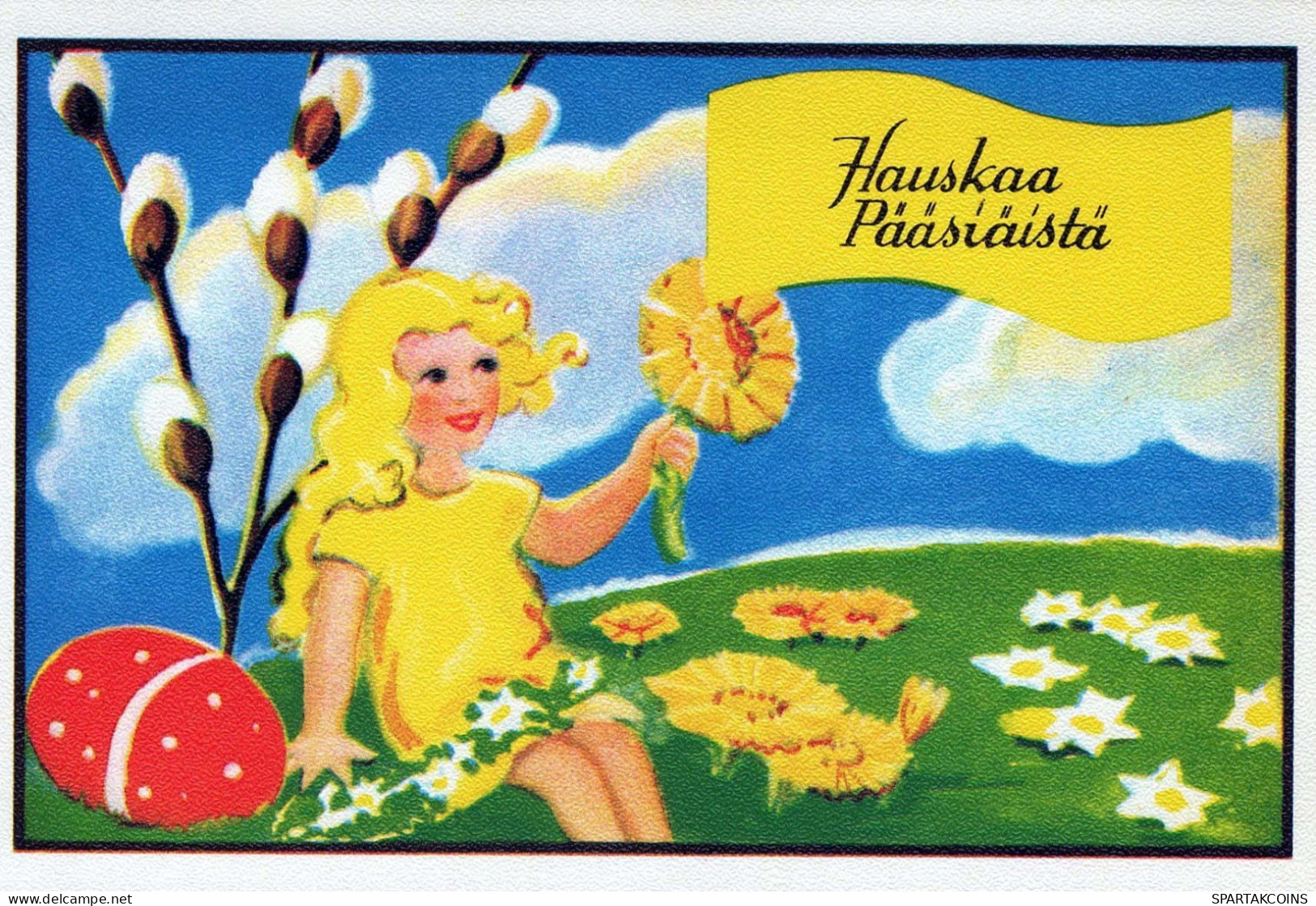 PASQUA BAMBINO Vintage Cartolina CPSM #PBO332.IT - Pâques