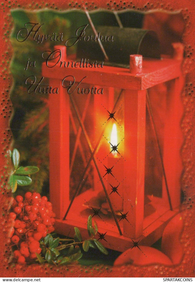 Buon Anno Natale CANDELA Vintage Cartolina CPSM #PBN894.IT - New Year