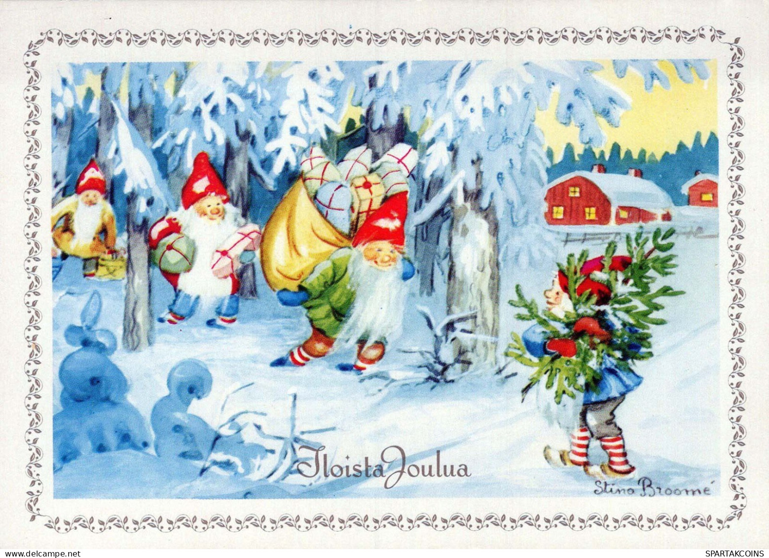 Buon Anno Natale GNOME Vintage Cartolina CPSM #PBM104.IT - New Year