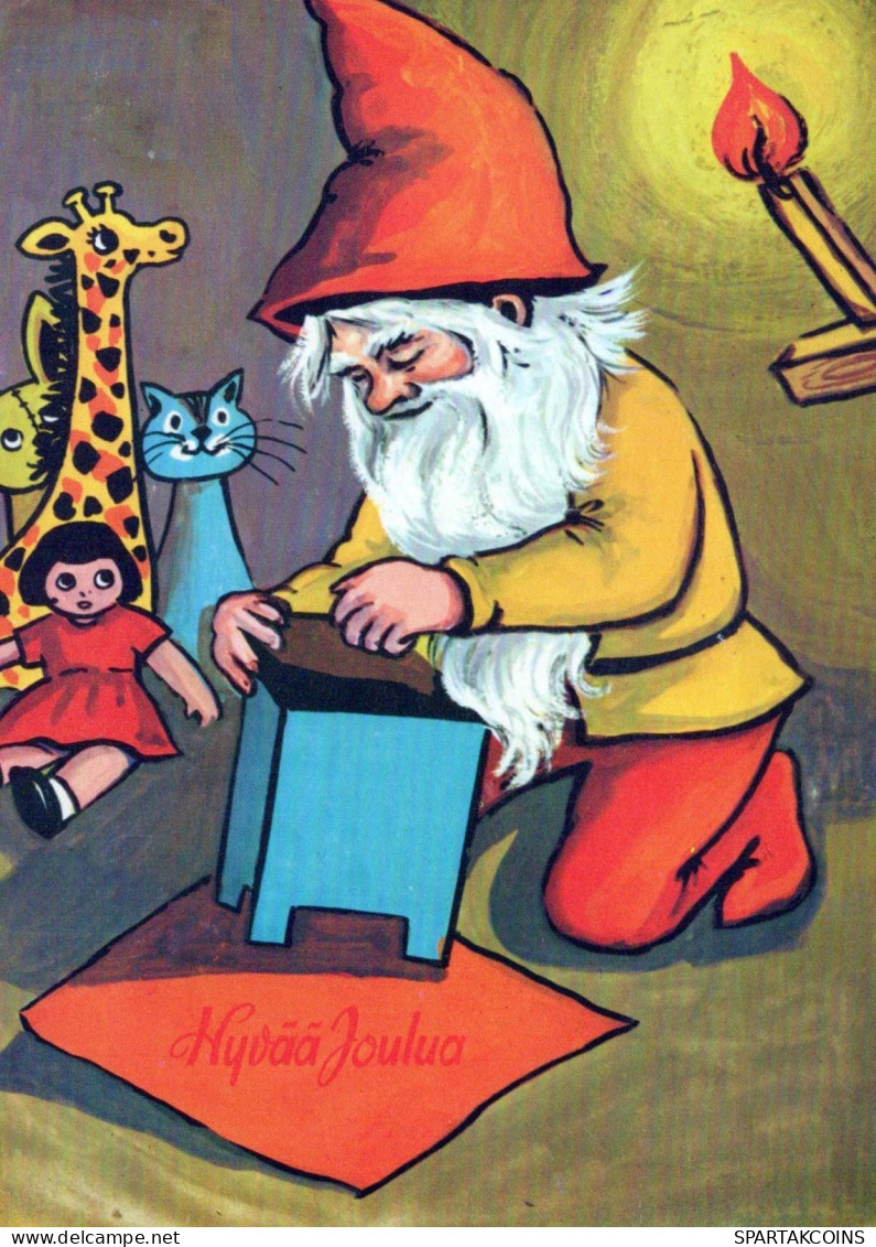 BABBO NATALE Buon Anno Natale Vintage Cartolina CPSM #PBL157.IT - Santa Claus