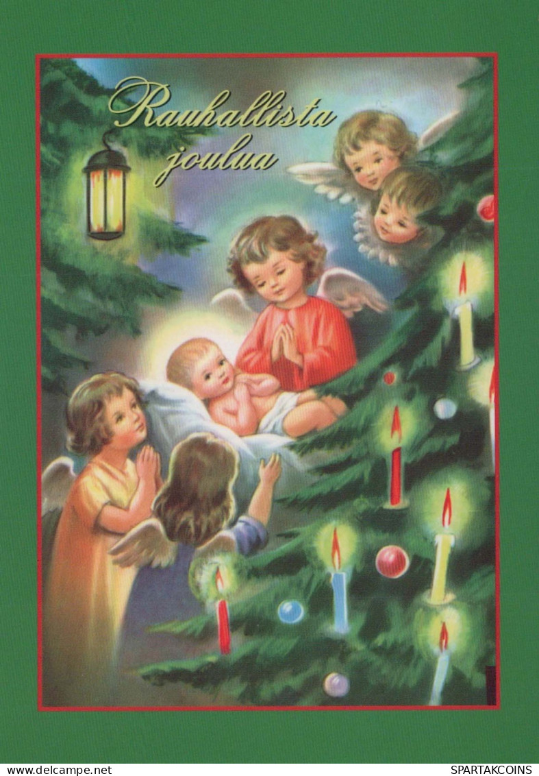 ANGELO Gesù Bambino Natale Vintage Cartolina CPSM #PBB941.IT - Engelen